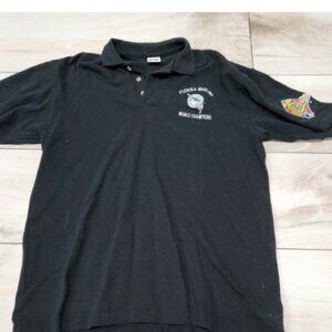 Mens Vintage Florida Marlins Miami 1997 World Series Champions polo t shirt L